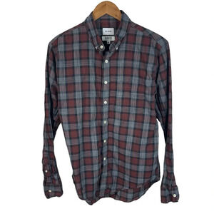 BF1329 Men’s ELK HEAD Albiate Designer Plaid Button Down Shirt M